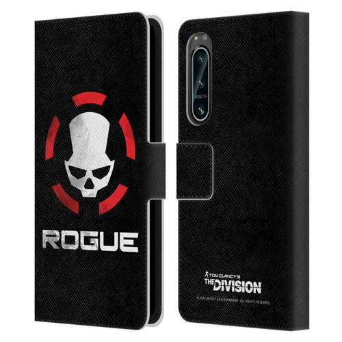 Tom Clancy's The Division Dark Zone Rouge Logo Leather Book Wallet Case Cover For Sony Xperia 5 IV