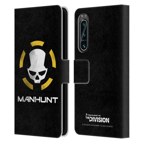 Tom Clancy's The Division Dark Zone Manhunt Logo Leather Book Wallet Case Cover For Sony Xperia 5 IV