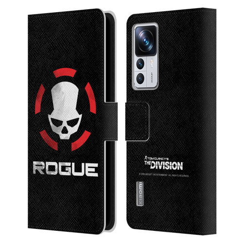 Tom Clancy's The Division Dark Zone Rouge Logo Leather Book Wallet Case Cover For Xiaomi 12T Pro