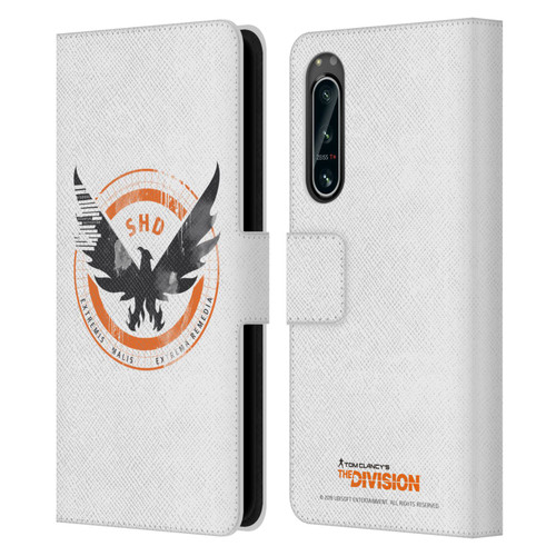 Tom Clancy's The Division Key Art Logo White Leather Book Wallet Case Cover For Sony Xperia 5 IV