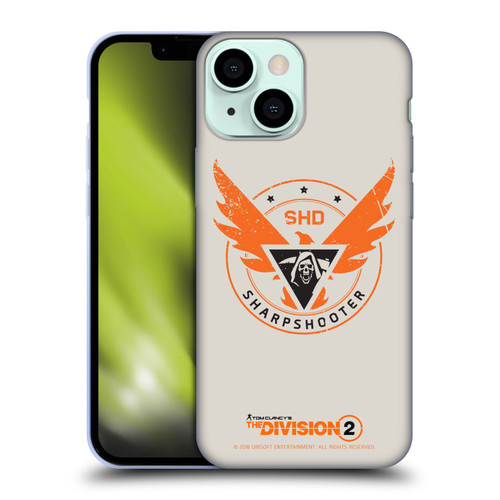 Tom Clancy's The Division 2 Logo Art Sharpshooter Soft Gel Case for Apple iPhone 13 Mini