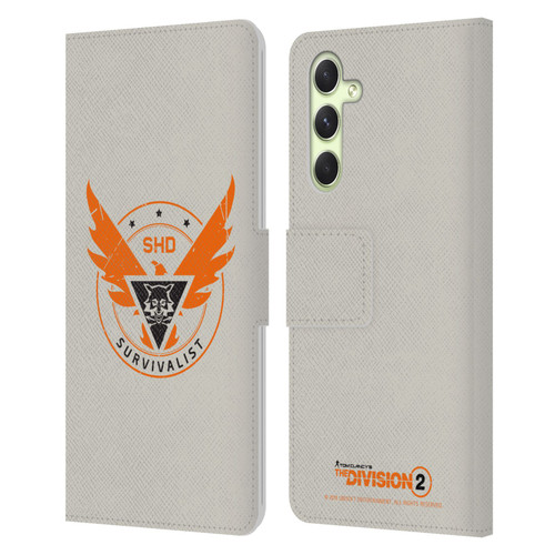Tom Clancy's The Division 2 Logo Art Survivalist Leather Book Wallet Case Cover For Samsung Galaxy A54 5G