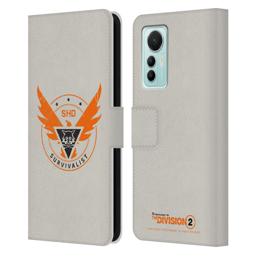 Tom Clancy's The Division 2 Logo Art Survivalist Leather Book Wallet Case Cover For Xiaomi 12 Lite