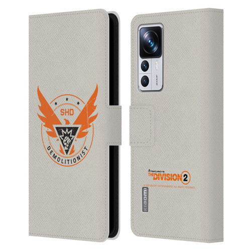 Tom Clancy's The Division 2 Logo Art Demolitionist Leather Book Wallet Case Cover For Xiaomi 12T Pro