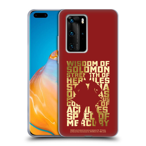 Shazam! 2019 Movie Character Art Typography Soft Gel Case for Huawei P40 Pro / P40 Pro Plus 5G