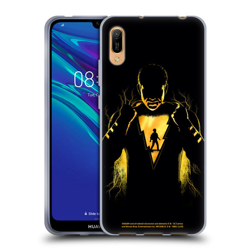 Shazam! 2019 Movie Character Art Lightning Silhouette Soft Gel Case for Huawei Y6 Pro (2019)