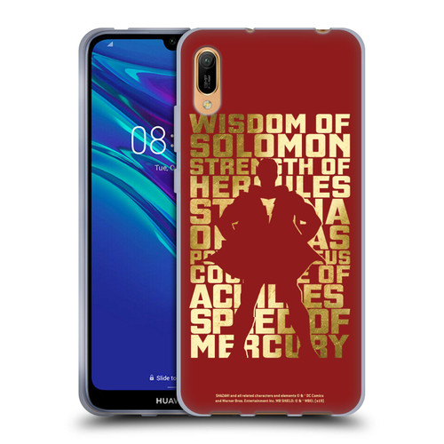 Shazam! 2019 Movie Character Art Typography Soft Gel Case for Huawei Y6 Pro (2019)