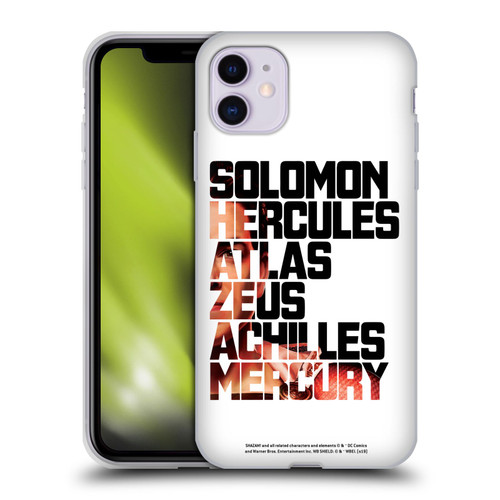 Shazam! 2019 Movie Character Art Typography 2 Soft Gel Case for Apple iPhone 11