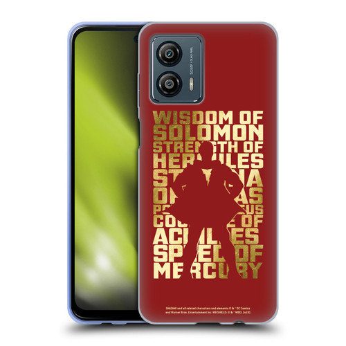 Shazam! 2019 Movie Character Art Typography Soft Gel Case for Motorola Moto G53 5G