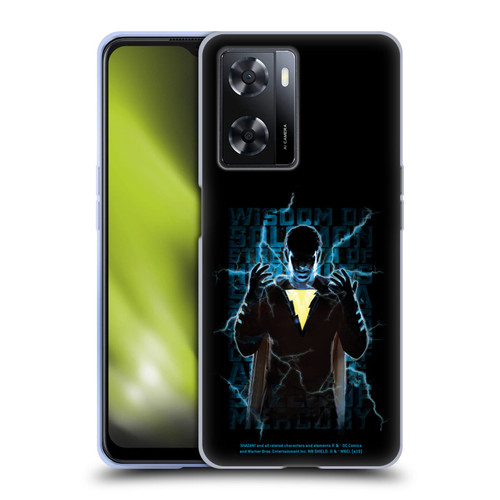 Shazam! 2019 Movie Character Art Lightning Typography Soft Gel Case for OPPO A57s