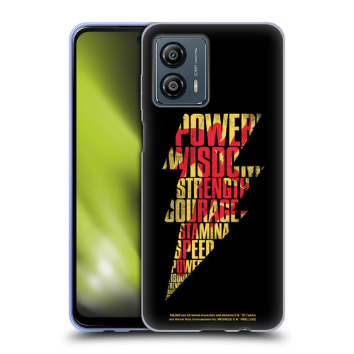 Shazam! 2019 Movie Logos Distressed Look Lightning Soft Gel Case for Motorola Moto G53 5G