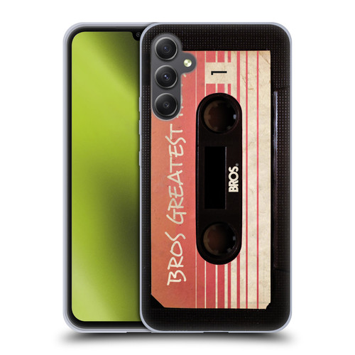BROS Vintage Cassette Tapes Greatest Hits Soft Gel Case for Samsung Galaxy A34 5G
