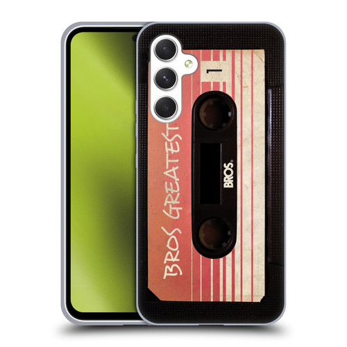 BROS Vintage Cassette Tapes Greatest Hits Soft Gel Case for Samsung Galaxy A54 5G