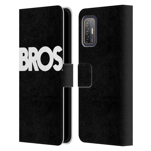 BROS Logo Art Text Leather Book Wallet Case Cover For HTC Desire 21 Pro 5G