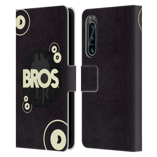 BROS Logo Art Retro Leather Book Wallet Case Cover For Sony Xperia 5 IV