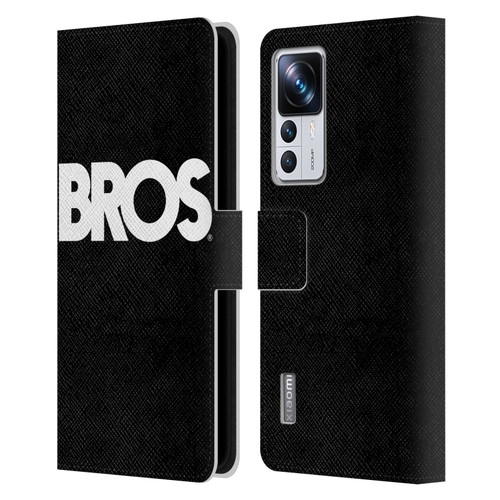 BROS Logo Art Text Leather Book Wallet Case Cover For Xiaomi 12T Pro