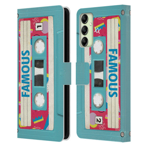 BROS Vintage Cassette Tapes When Will I Be Famous Leather Book Wallet Case Cover For Samsung Galaxy A14 5G