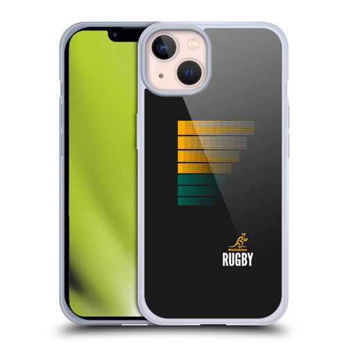 Australia National Rugby Union Team Crest Rugby Green Yellow Soft Gel Case for Apple iPhone 13