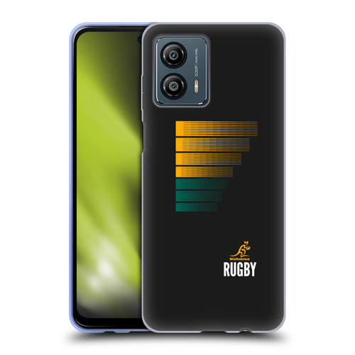 Australia National Rugby Union Team Crest Rugby Green Yellow Soft Gel Case for Motorola Moto G53 5G