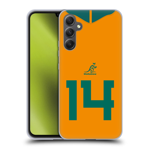 Australia National Rugby Union Team 2021/22 Players Jersey Position 14 Soft Gel Case for Samsung Galaxy A34 5G