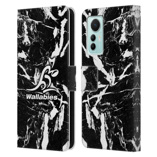 Australia National Rugby Union Team Crest Black Marble Leather Book Wallet Case Cover For Xiaomi 12 Lite