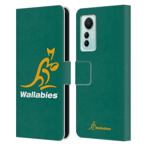 Australia National Rugby Union Team Crest Plain Green Leather Book Wallet Case Cover For Xiaomi 12 Lite