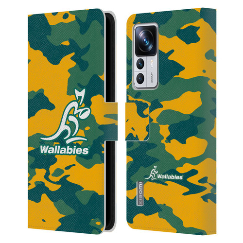 Australia National Rugby Union Team Crest Camouflage Leather Book Wallet Case Cover For Xiaomi 12T Pro