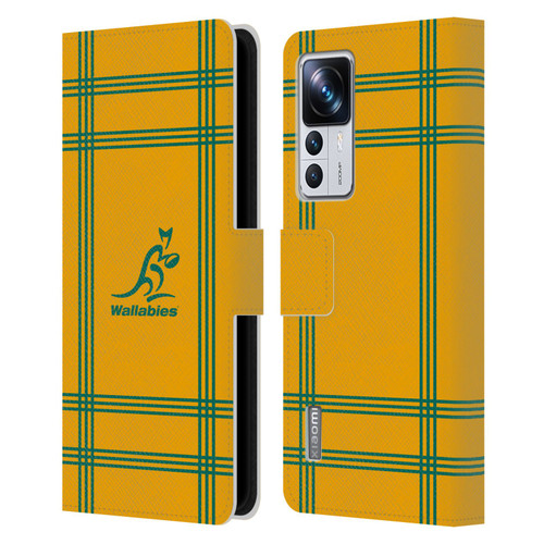 Australia National Rugby Union Team Crest Tartan Leather Book Wallet Case Cover For Xiaomi 12T Pro