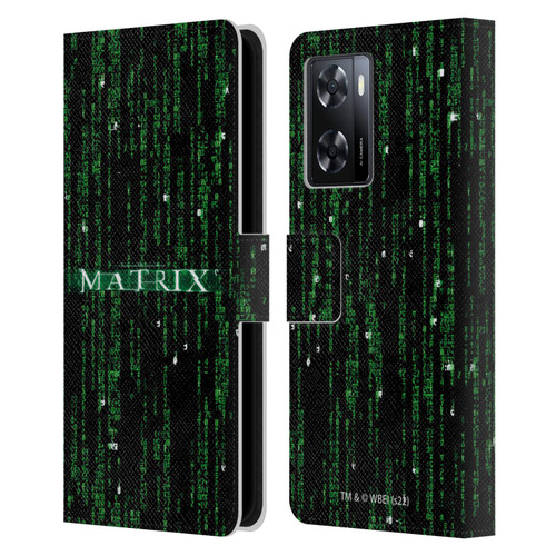 The Matrix Key Art Codes Leather Book Wallet Case Cover For OPPO A57s