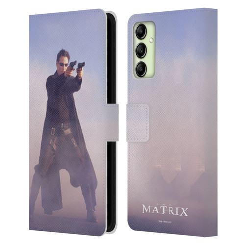 The Matrix Key Art Neo 2 Leather Book Wallet Case Cover For Samsung Galaxy A14 5G