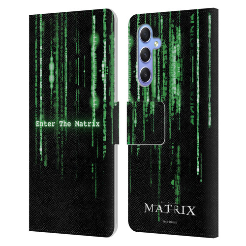 The Matrix Key Art Enter The Matrix Leather Book Wallet Case Cover For Samsung Galaxy A34 5G