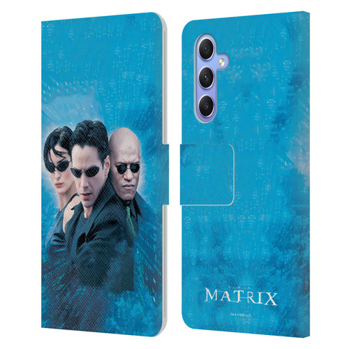 The Matrix Key Art Group 3 Leather Book Wallet Case Cover For Samsung Galaxy A34 5G