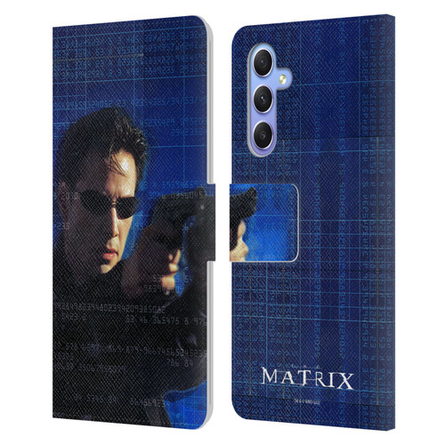 The Matrix Key Art Neo 1 Leather Book Wallet Case Cover For Samsung Galaxy A34 5G