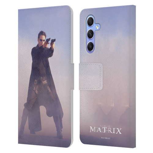 The Matrix Key Art Neo 2 Leather Book Wallet Case Cover For Samsung Galaxy A34 5G