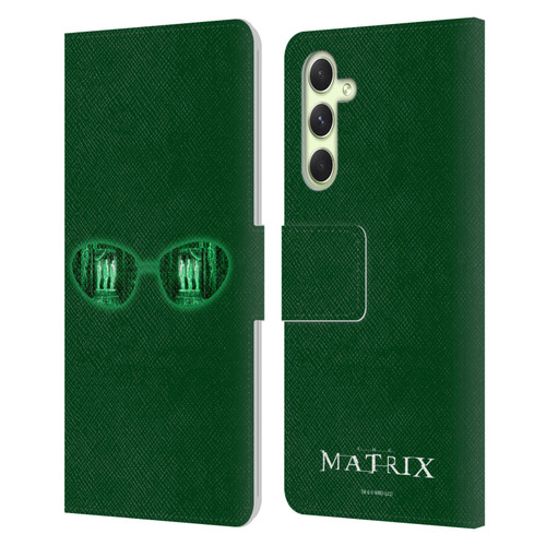 The Matrix Key Art Glass Leather Book Wallet Case Cover For Samsung Galaxy A54 5G
