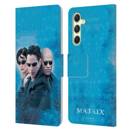 The Matrix Key Art Group 3 Leather Book Wallet Case Cover For Samsung Galaxy A54 5G