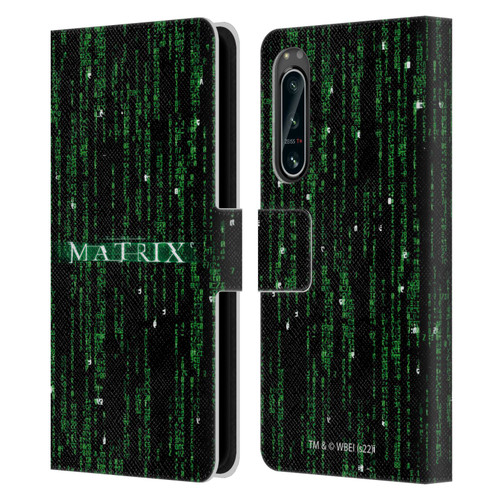 The Matrix Key Art Codes Leather Book Wallet Case Cover For Sony Xperia 5 IV