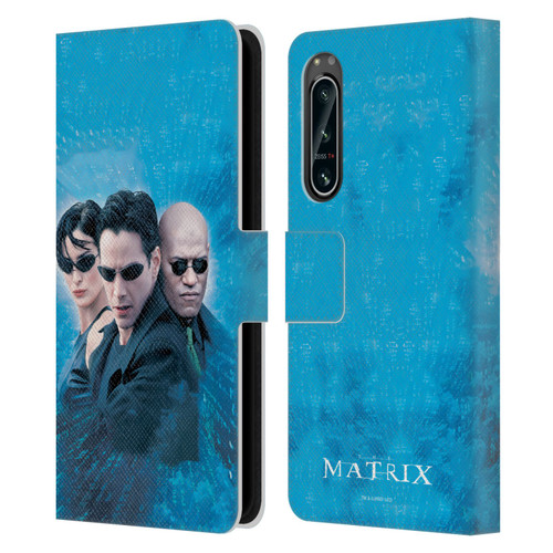 The Matrix Key Art Group 3 Leather Book Wallet Case Cover For Sony Xperia 5 IV