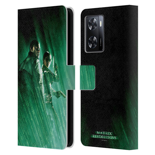 The Matrix Revolutions Key Art Morpheus Trinity Leather Book Wallet Case Cover For OPPO A57s