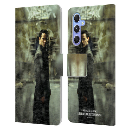 The Matrix Revolutions Key Art Neo 2 Leather Book Wallet Case Cover For Samsung Galaxy A34 5G