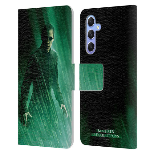 The Matrix Revolutions Key Art Neo 3 Leather Book Wallet Case Cover For Samsung Galaxy A34 5G