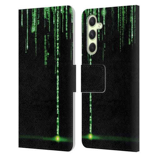 The Matrix Revolutions Key Art Everything That Has Beginning Leather Book Wallet Case Cover For Samsung Galaxy A54 5G