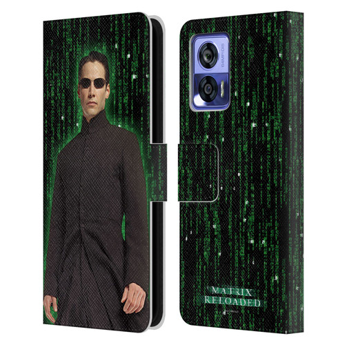 The Matrix Reloaded Key Art Neo 1 Leather Book Wallet Case Cover For Motorola Edge 30 Neo 5G