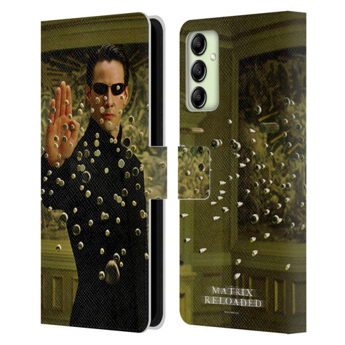 The Matrix Reloaded Key Art Neo 3 Leather Book Wallet Case Cover For Samsung Galaxy A14 5G