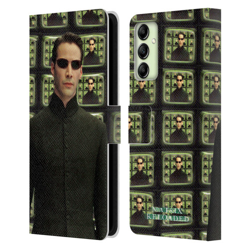 The Matrix Reloaded Key Art Neo 2 Leather Book Wallet Case Cover For Samsung Galaxy A14 5G