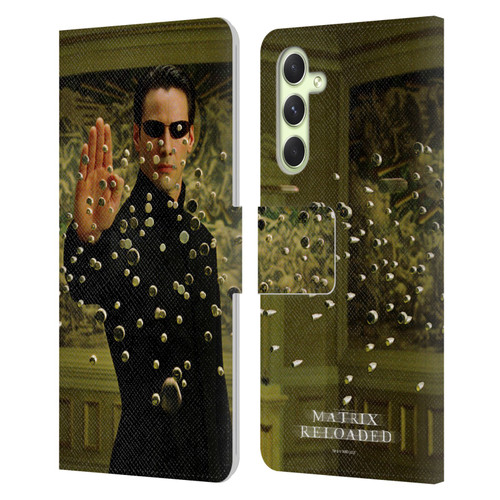 The Matrix Reloaded Key Art Neo 3 Leather Book Wallet Case Cover For Samsung Galaxy A54 5G