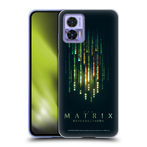 The Matrix Resurrections Key Art This Is Not The Real World Soft Gel Case for Motorola Edge 30 Neo 5G