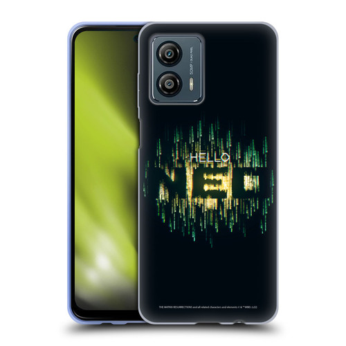 The Matrix Resurrections Key Art Hello Neo Soft Gel Case for Motorola Moto G53 5G