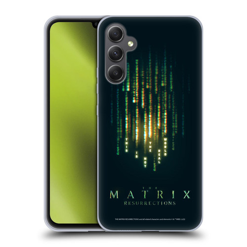 The Matrix Resurrections Key Art This Is Not The Real World Soft Gel Case for Samsung Galaxy A34 5G