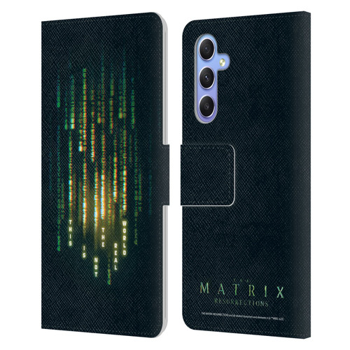 The Matrix Resurrections Key Art This Is Not The Real World Leather Book Wallet Case Cover For Samsung Galaxy A34 5G